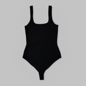 Altar'd State Black Ribbed Bodysuit
